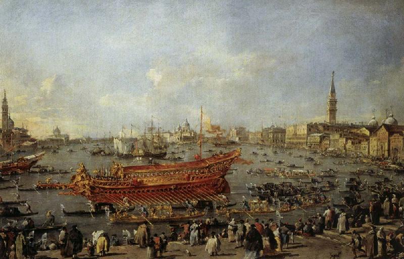 Francesco Guardi Doge on the Bucentoro on Ascension Day Norge oil painting art